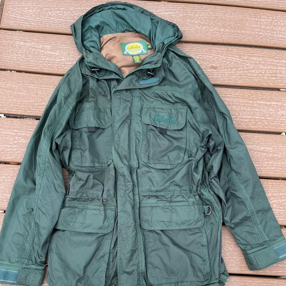 Women's Cabela's Waterproof Outdoor Gear Dark Green Lined Sheel Jacket